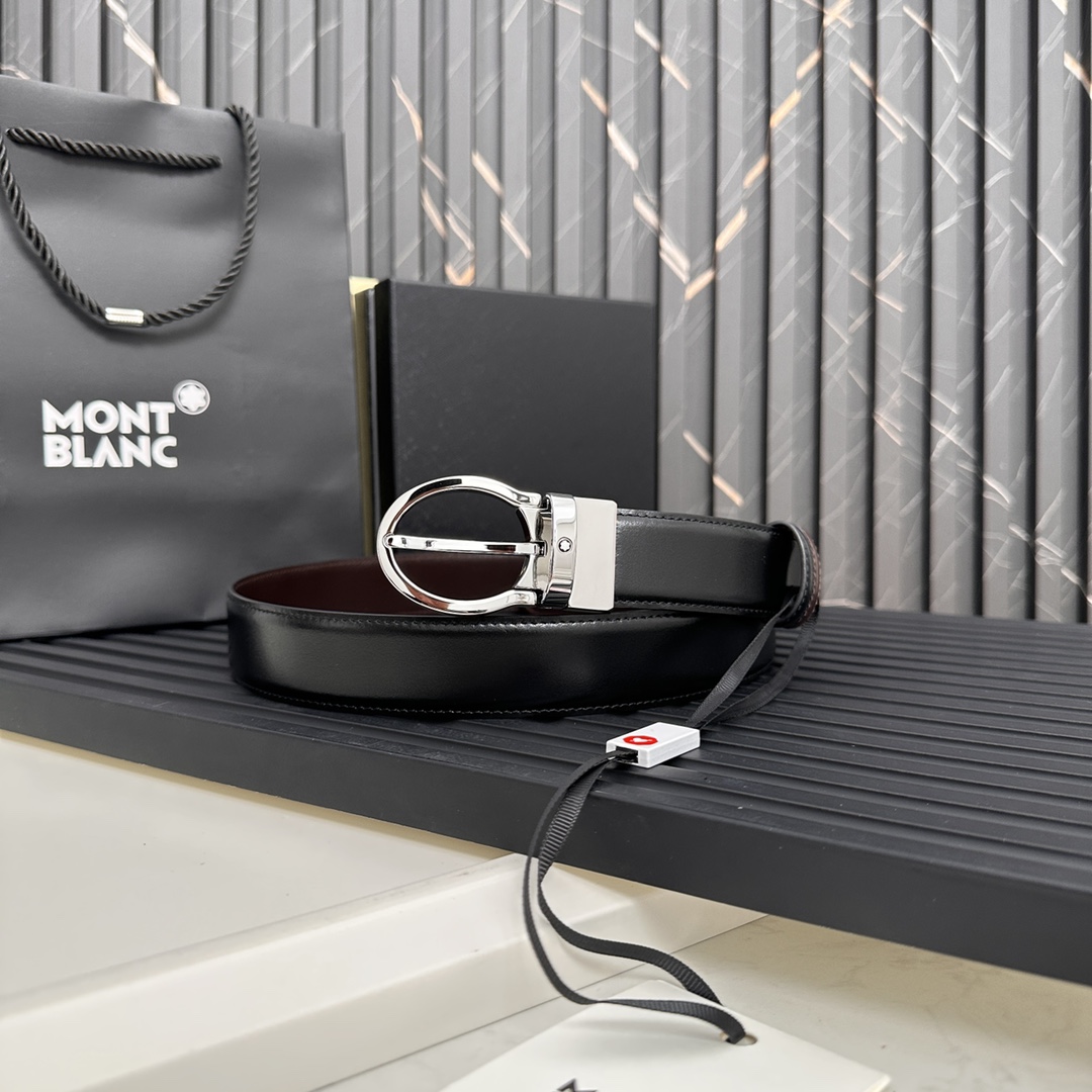 Real-Grade Marlblanc Belt: Cutting-Edge Quality, Marlboro Factory Delivery, Double-Sided, 3.5cm Width. - 图片 9