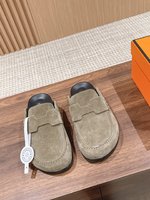 Hermes Shoes Half Slippers Online From China Designer
 Men Sheepskin TPU Summer Collection