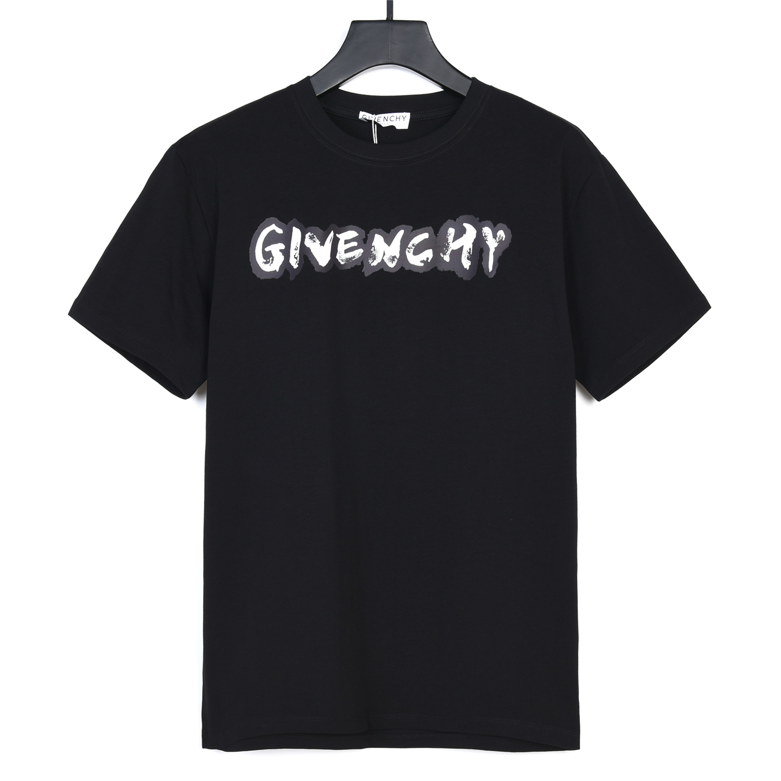 Givenchy/纪梵希23Fw春夏最新款4G方框前后手绘涂鸦短袖250G 黑色