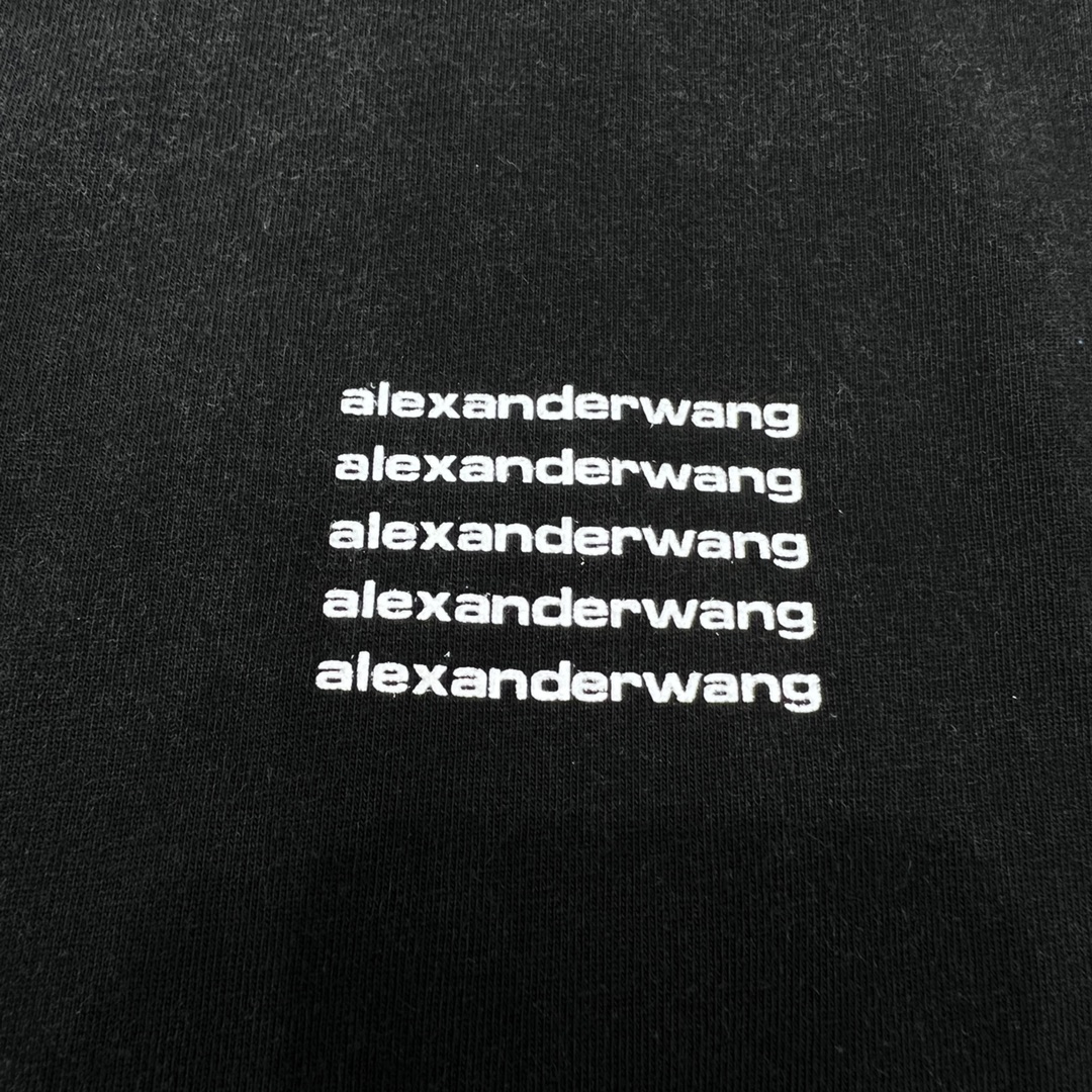 170 Alexander Wang 亚历山大王 23SS 水洗小标字母印花短袖T恤