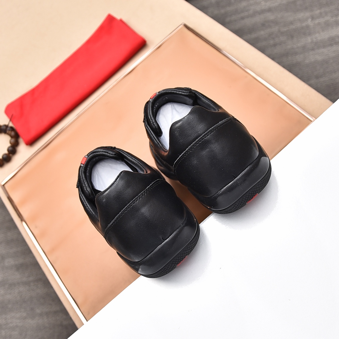 Prada Men's Leather Sneakers - Italian Calfskin, Comfortable & Stylish 9 i1676743783 5452 7