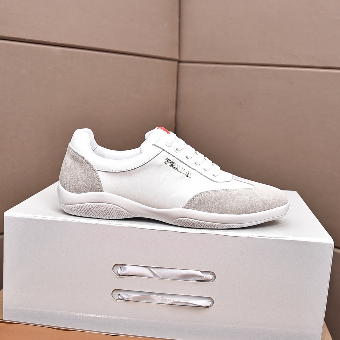Prada 2023 Leather Sneakers - Italian Calfskin, Comfortable & Stylish 6 i1676743820 9468 4