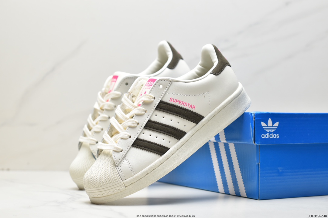 Adidas Clover Originals Superstar ”Sail/Green/Lace” shell toe sneakers GY3366