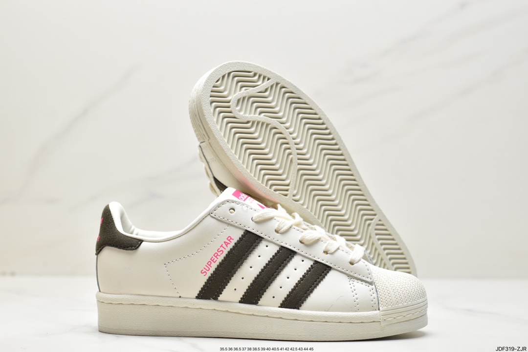 Adidas Clover Originals Superstar ”Sail/Green/Lace” shell toe sneakers GY3366