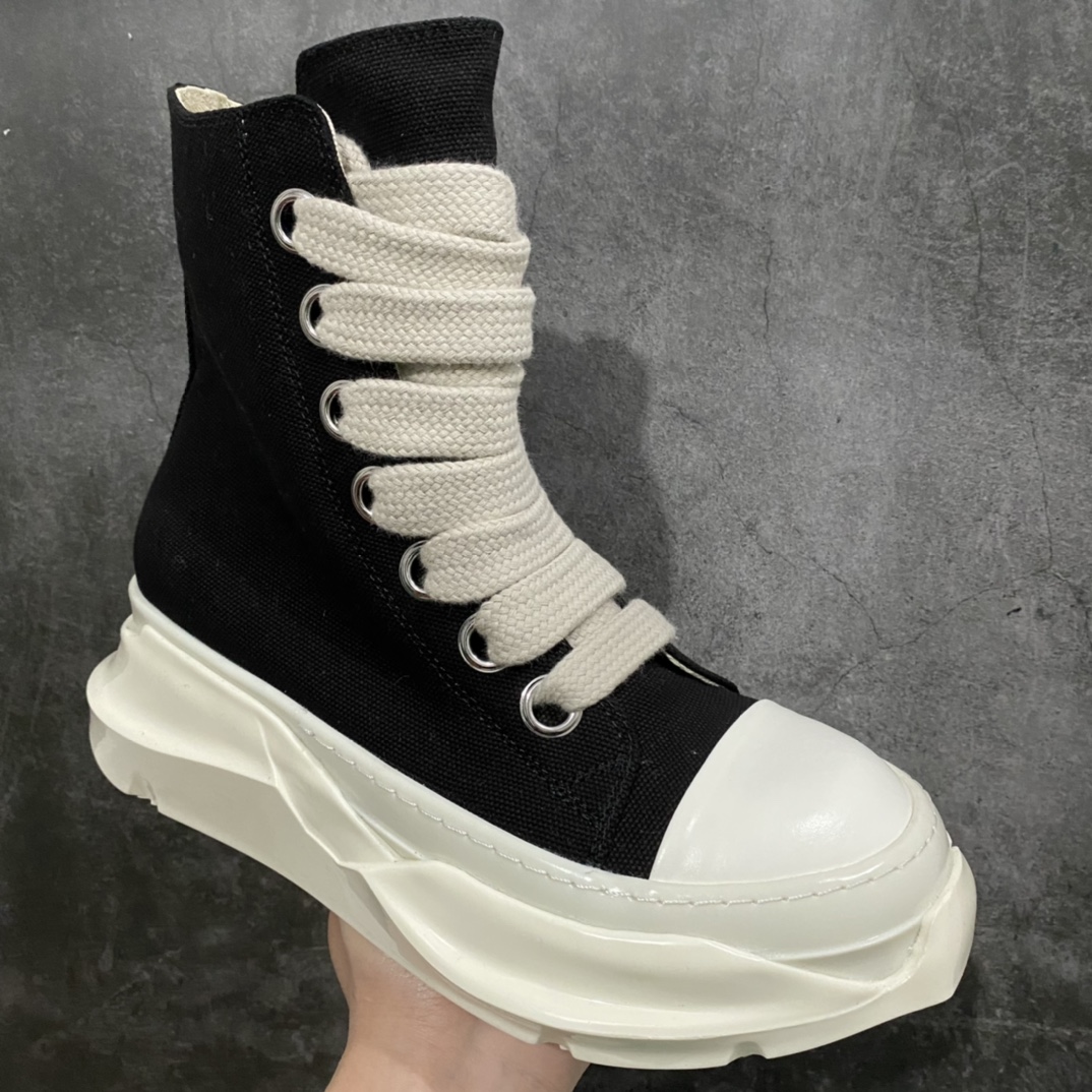 Guan-made customized version of Rick Owens RO large high-top combination bottom canvas model