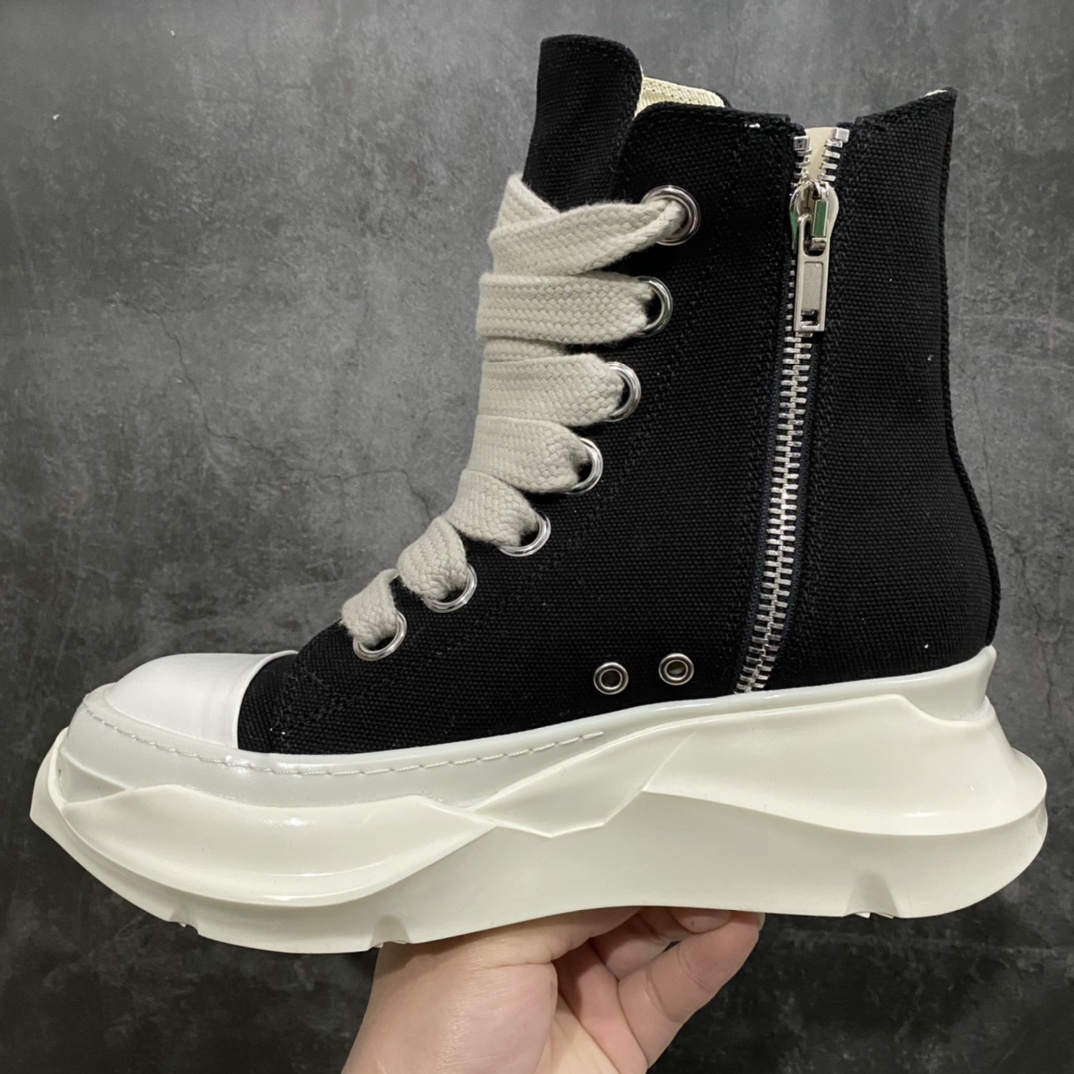 Guan-made customized version of Rick Owens RO large high-top combination bottom canvas model