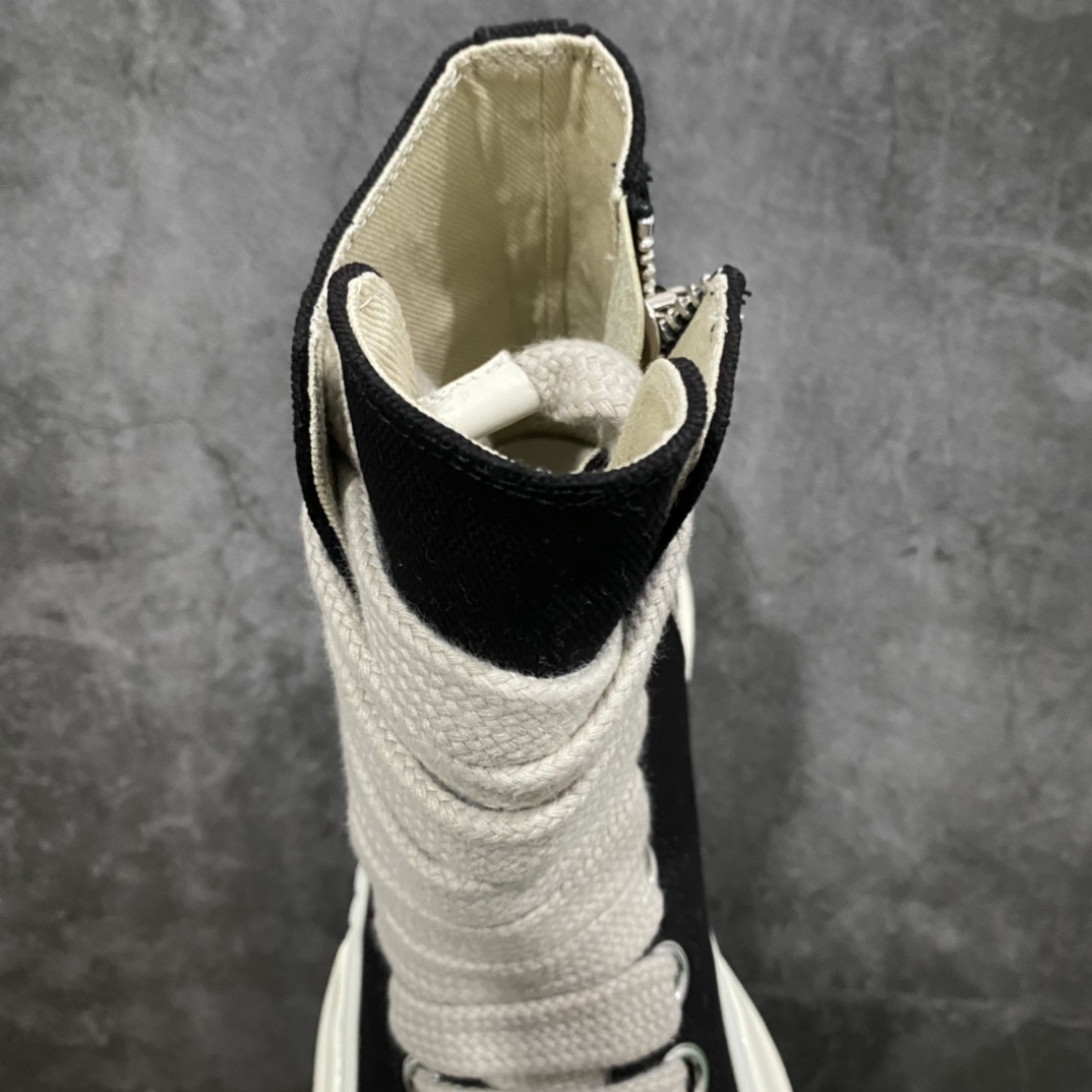 Guan-made customized version of Rick Owens RO large high-top combination bottom canvas model