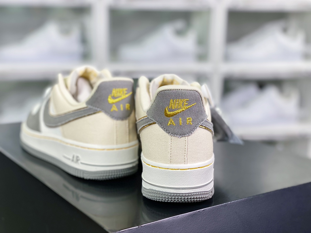 200 Otomo Katsuhiro x 【Nike】 Air Force 1’07 LV8 Low”Steamboy OST”空军一号板鞋“帆布深灰米白黄金星”315122-666