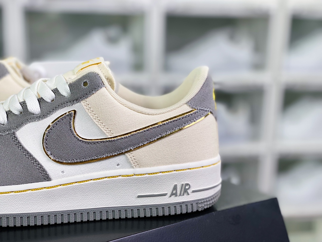 200 Otomo Katsuhiro x 【Nike】 Air Force 1’07 LV8 Low”Steamboy OST”空军一号板鞋“帆布深灰米白黄金星”315122-666