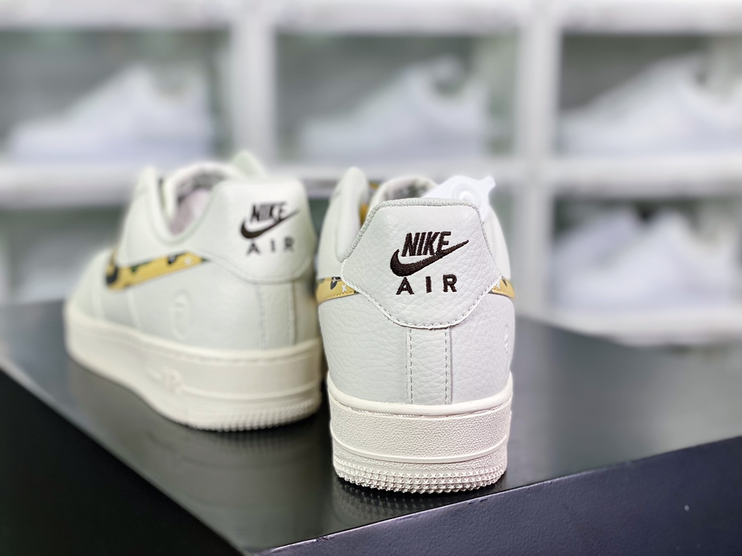 240 Air Force 1 Sta Low”Camo”空军一号低帮经板鞋“米白黑绿迷彩”AA1365-118