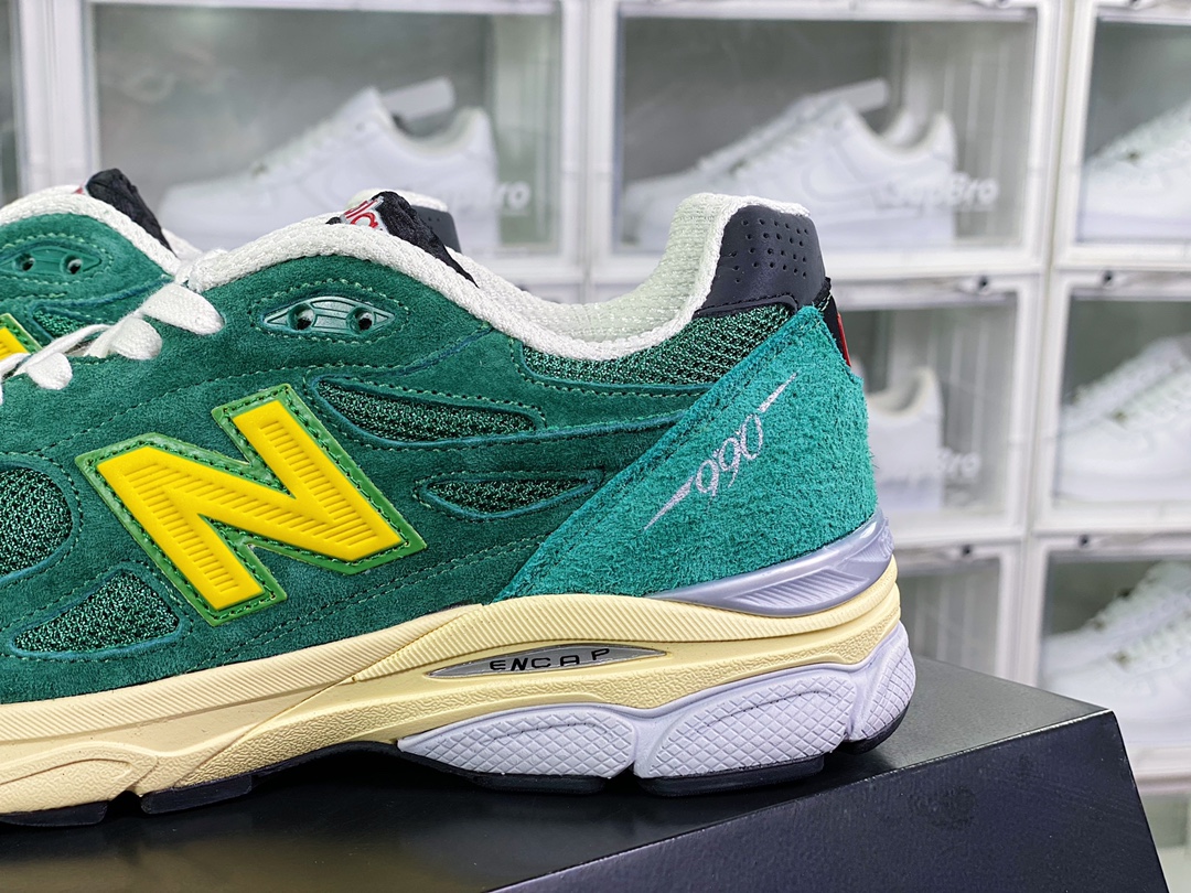 NBNew Balance Made in USA M990V3 ”Green Yellow” third generation series low-cut running shoes ”Oregon Green Yellow” M990GG3