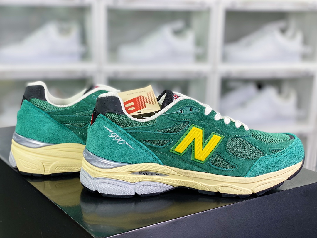 NBNew Balance Made in USA M990V3 ”Green Yellow” third generation series low-cut running shoes ”Oregon Green Yellow” M990GG3