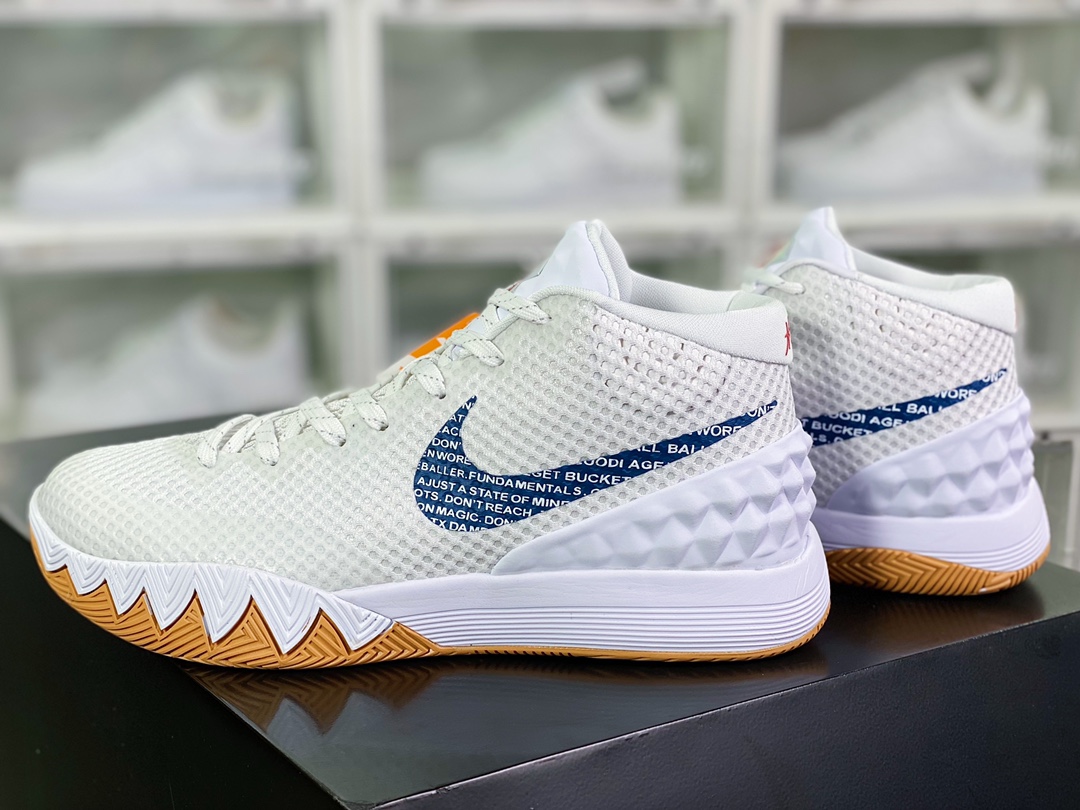 320 Kyrie 1 GS”World 1 People”欧文1代室内篮球鞋“白蓝”584170-001
