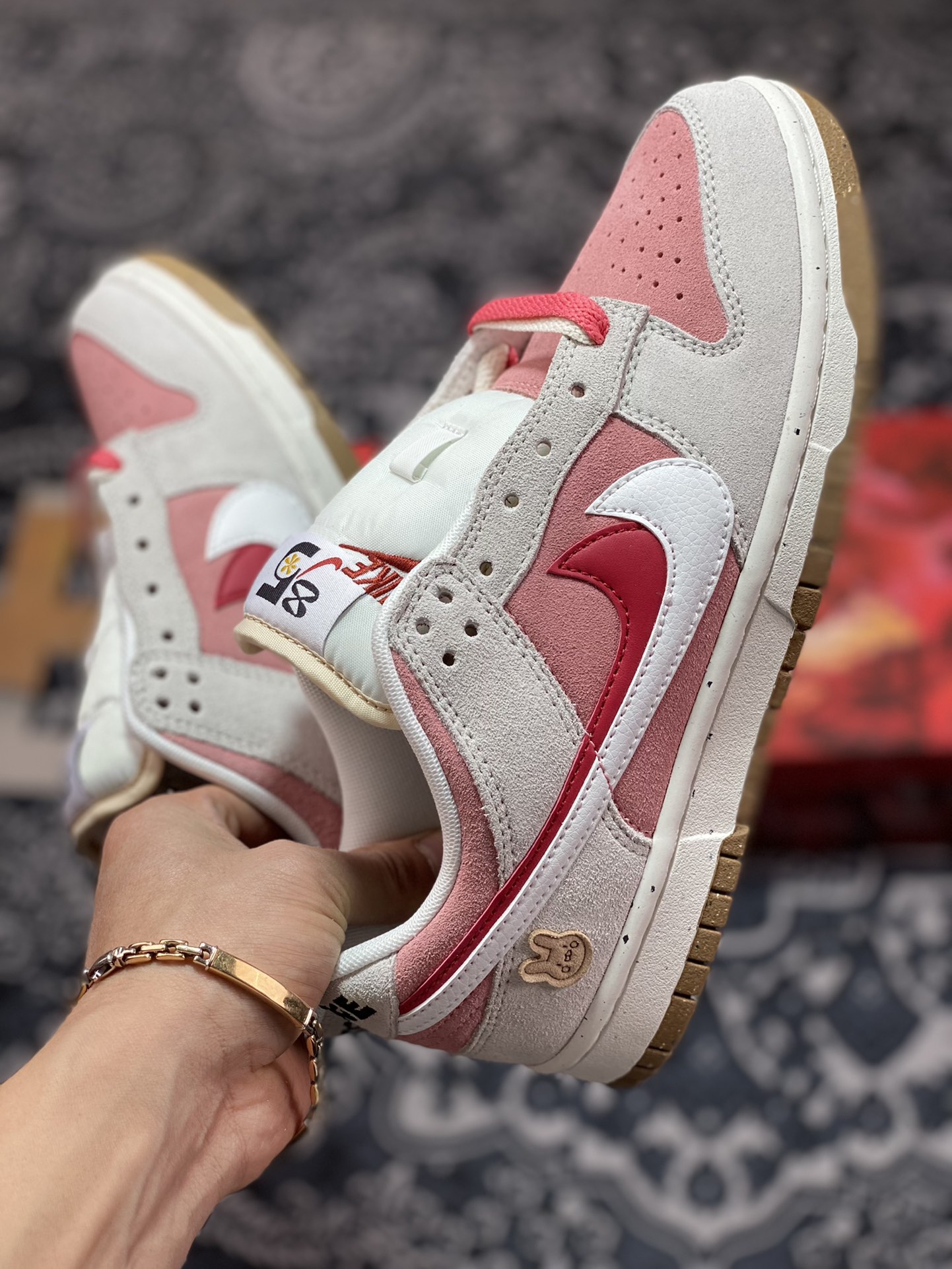 280 Nike SB Dunk Low SE”85 Double Swoosh/Grey/Pink/Rabbit” 扣篮系列低帮DO9457-117