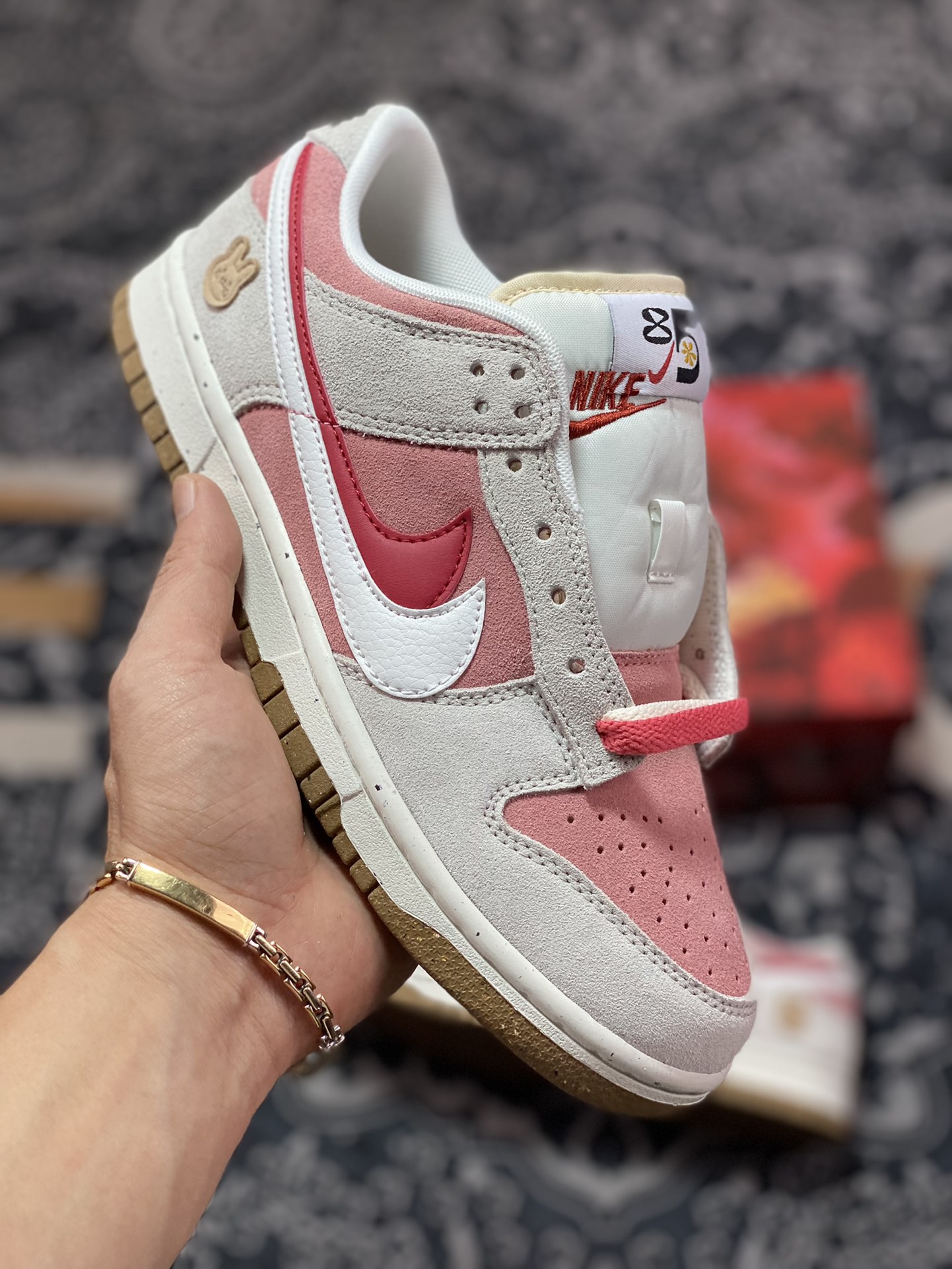 280 Nike SB Dunk Low SE”85 Double Swoosh/Grey/Pink/Rabbit” 扣篮系列低帮DO9457-117