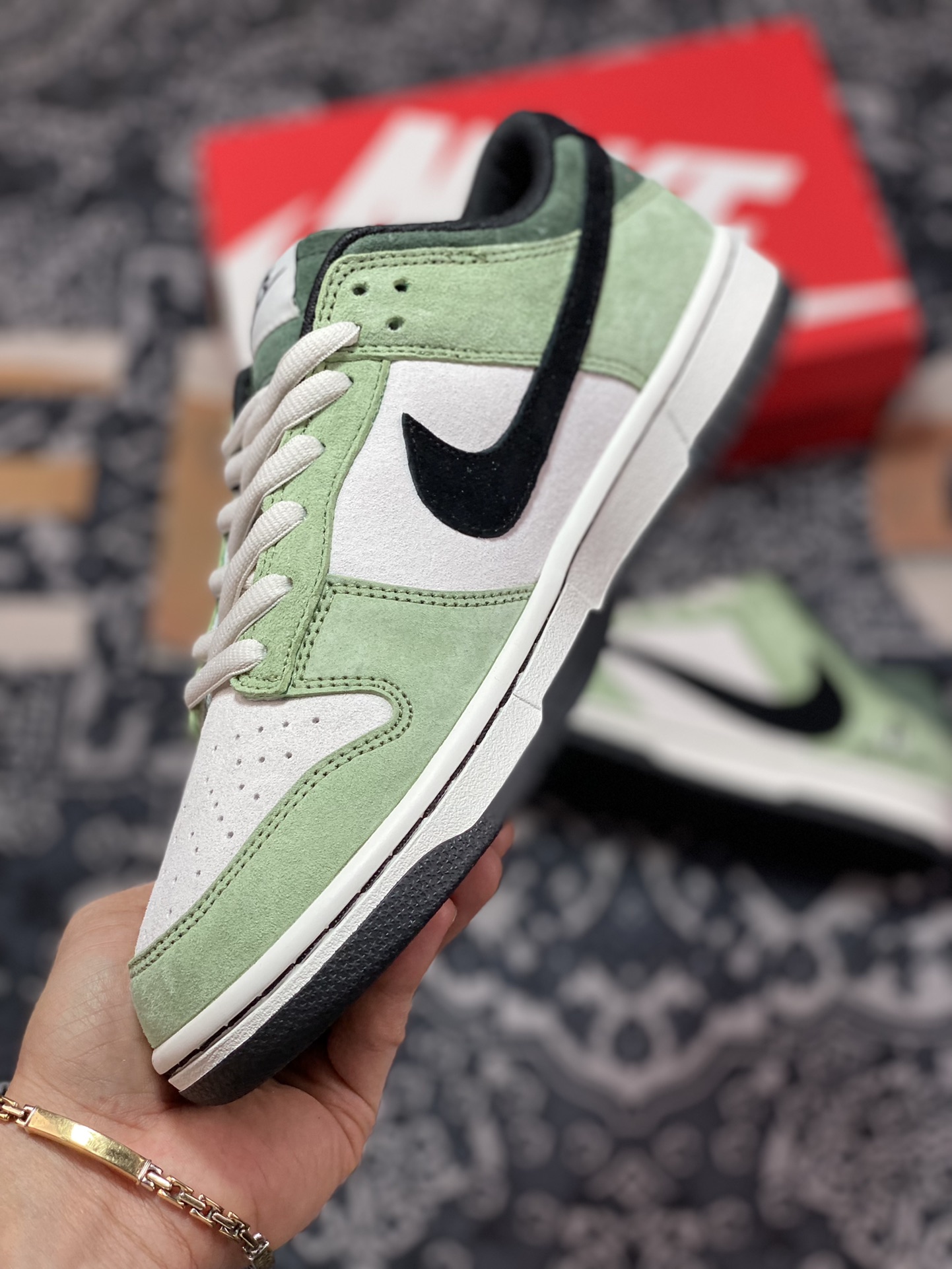 340 Sony PlayStation 5 x Travis Scott x Nike SB Dunk Low”PS5”扣篮板鞋“TS联名抹茶绿灰黑反钩”CU1726-777