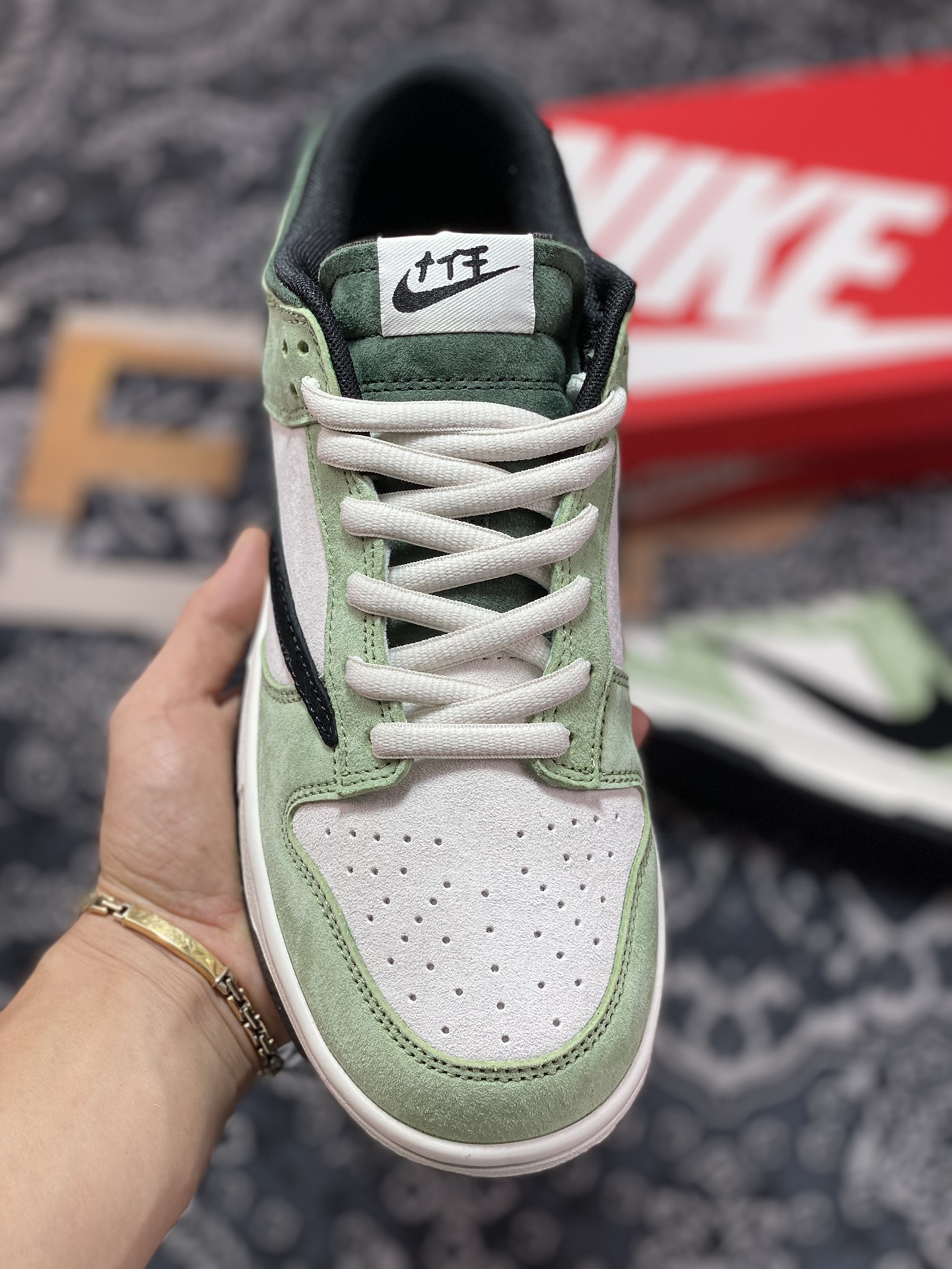 340 Sony PlayStation 5 x Travis Scott x Nike SB Dunk Low”PS5”扣篮板鞋“TS联名抹茶绿灰黑反钩”CU1726-777