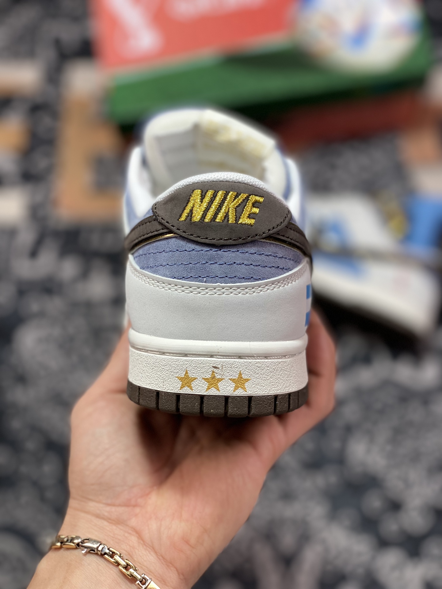 360 Nike SB Dunk Low”FIFA World Cup Qatar 2022”扣篮板鞋“阿根廷灰蓝深棕金球边”AT2022-688
