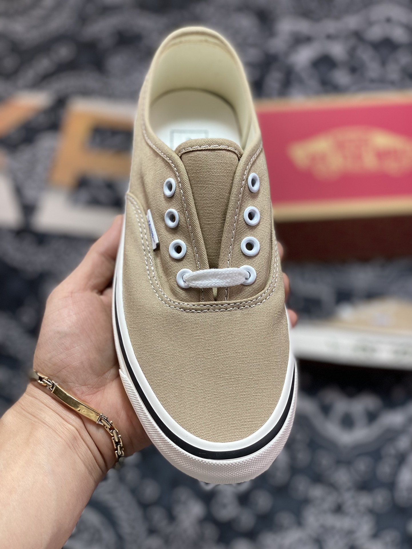 Vans Authentic 44 DX Anaheim retro khaki canvas shoes