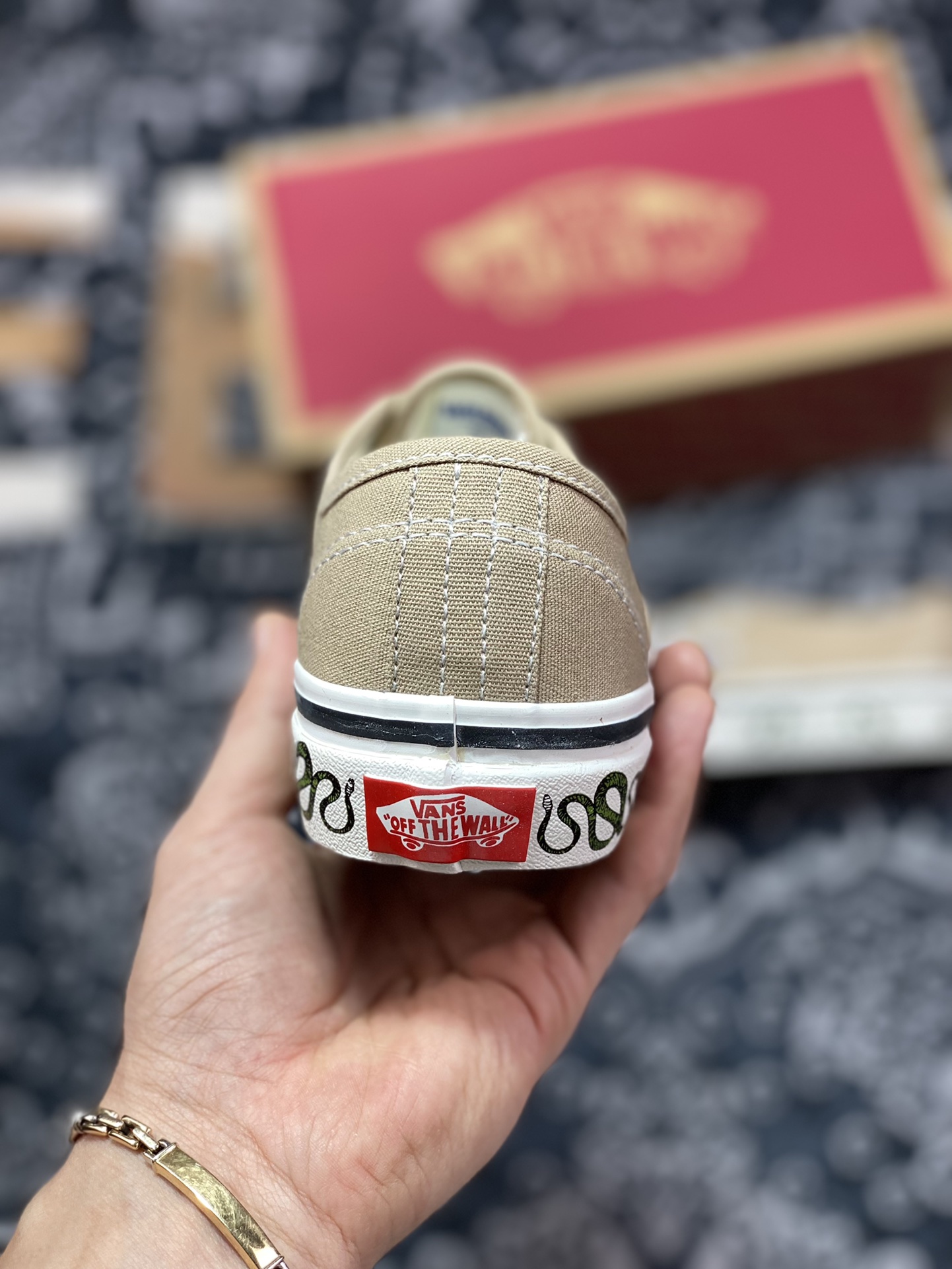 Vans Authentic 44 DX Anaheim retro khaki canvas shoes