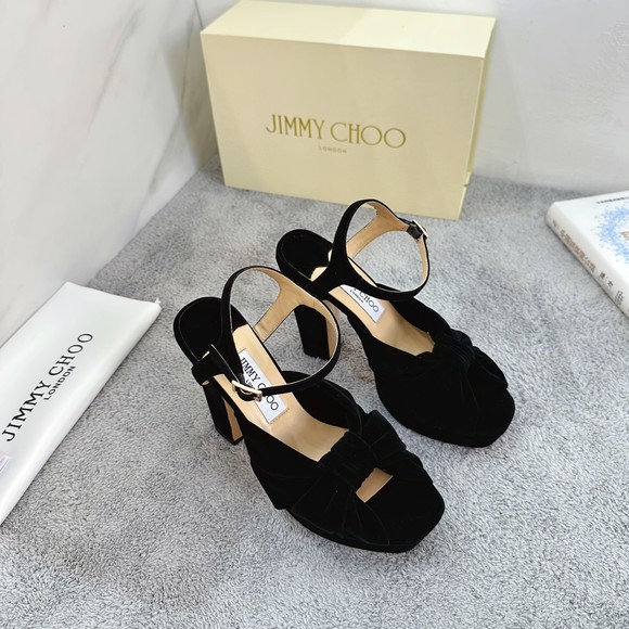 Jimmy Choo Shoes High Heel Pumps Sandals Women Genuine Leather Lambskin Sheepskin Fashion
