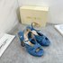 Jimmy Choo AAA Shoes High Heel Pumps Sandals Women Denim Genuine Leather Lambskin Sheepskin Fashion