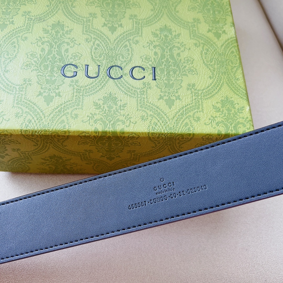 Gucci Men’s Belt: Top Quality, GG Supremepvc, Double-G Elements, 4.0 Cm Width - 图片 7