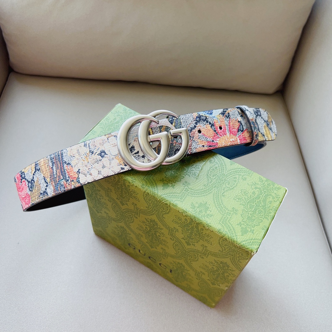 Gucci Men’s Belt: Top Quality, GG Supremepvc, Double-G Elements, 4.0 Cm Width - 图片 4