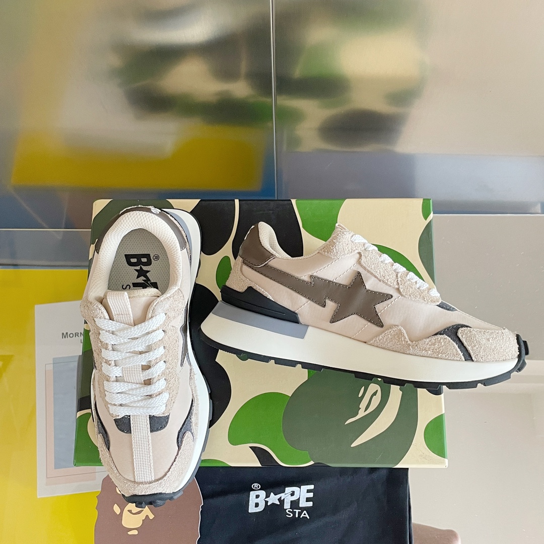 BAPE STATM Sneakers: Classic Style with Colorful Updates for Leisure and Running - 图片 3