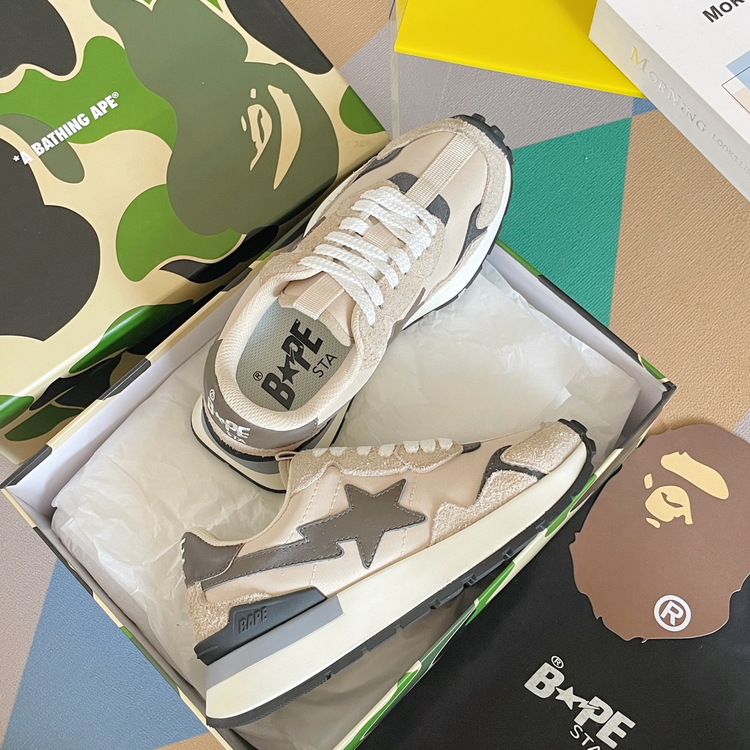 BAPE STATM Sneakers: Classic Style with Colorful Updates for Leisure and Running - 图片 4