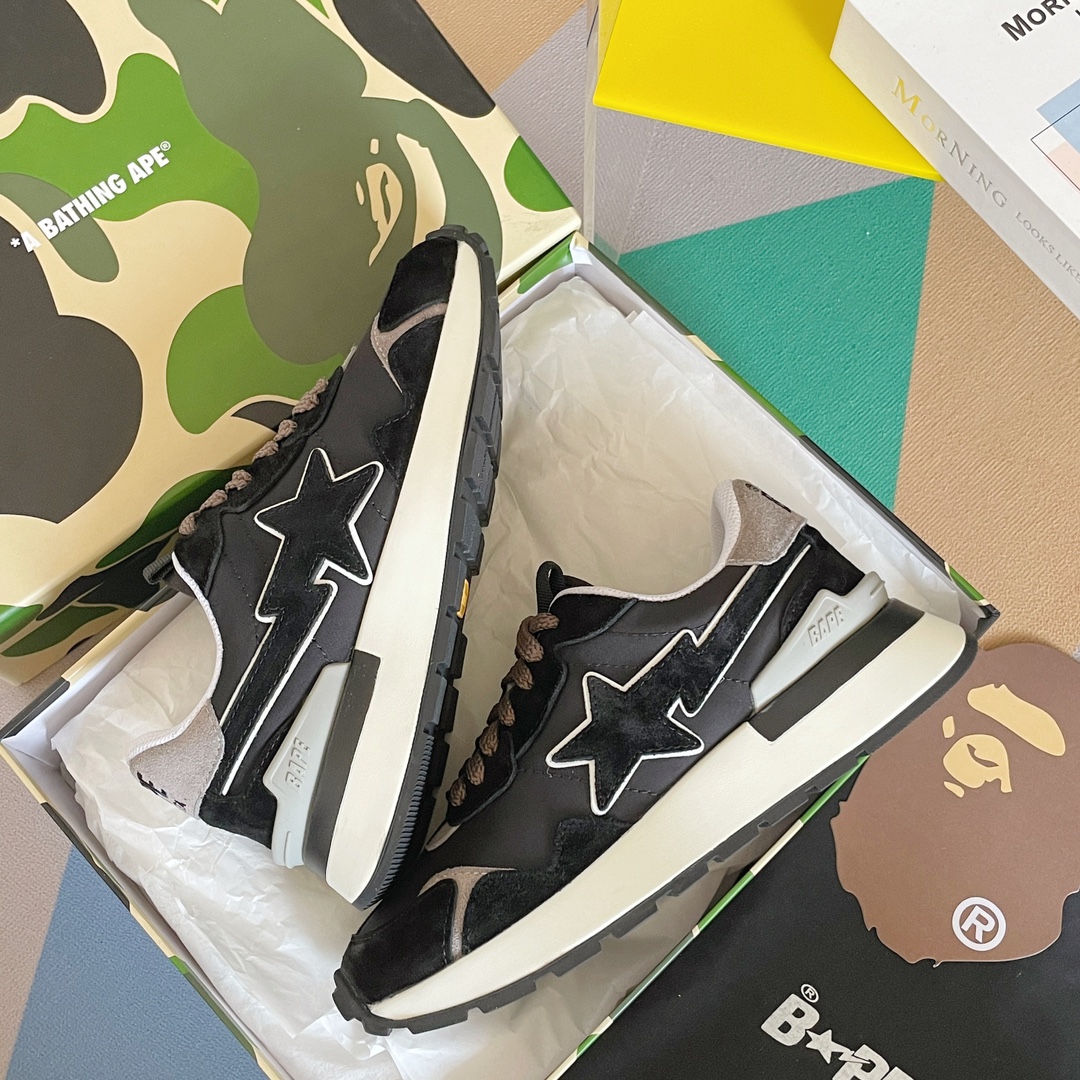BAPE STA: Retro Sneakers for Couples and Leisure, Top Quality Materials - 图片 6