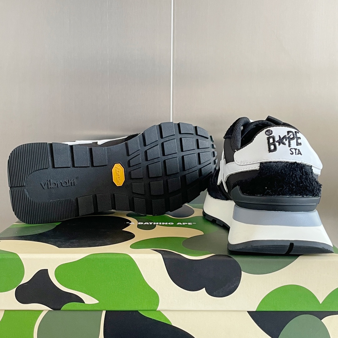 BAPE STA: Retro Sneakers for Couples and Leisure, Top Quality Materials - 图片 9