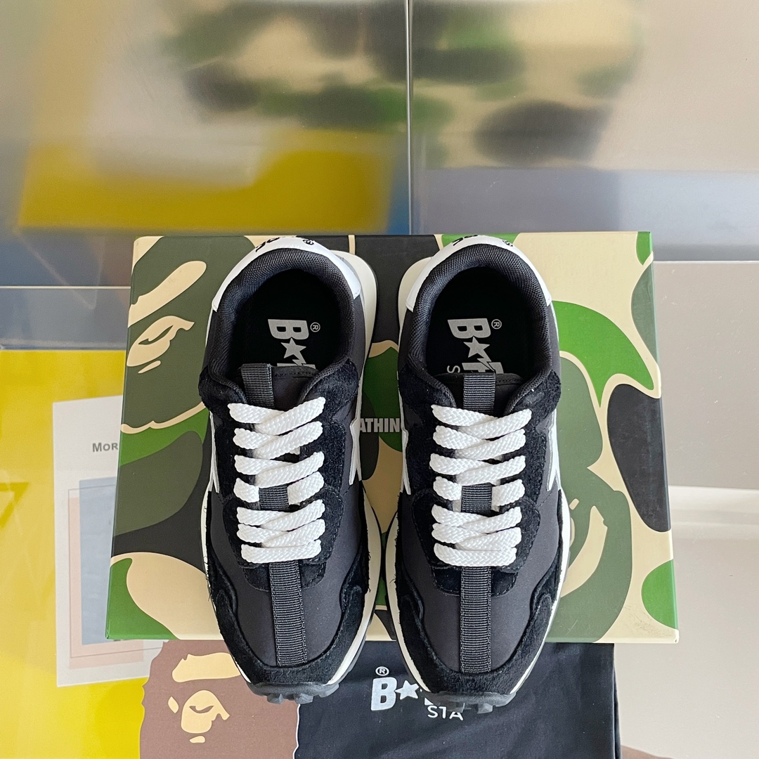 BAPE STA: Retro Sneakers for Couples and Leisure, Top Quality Materials - 图片 7