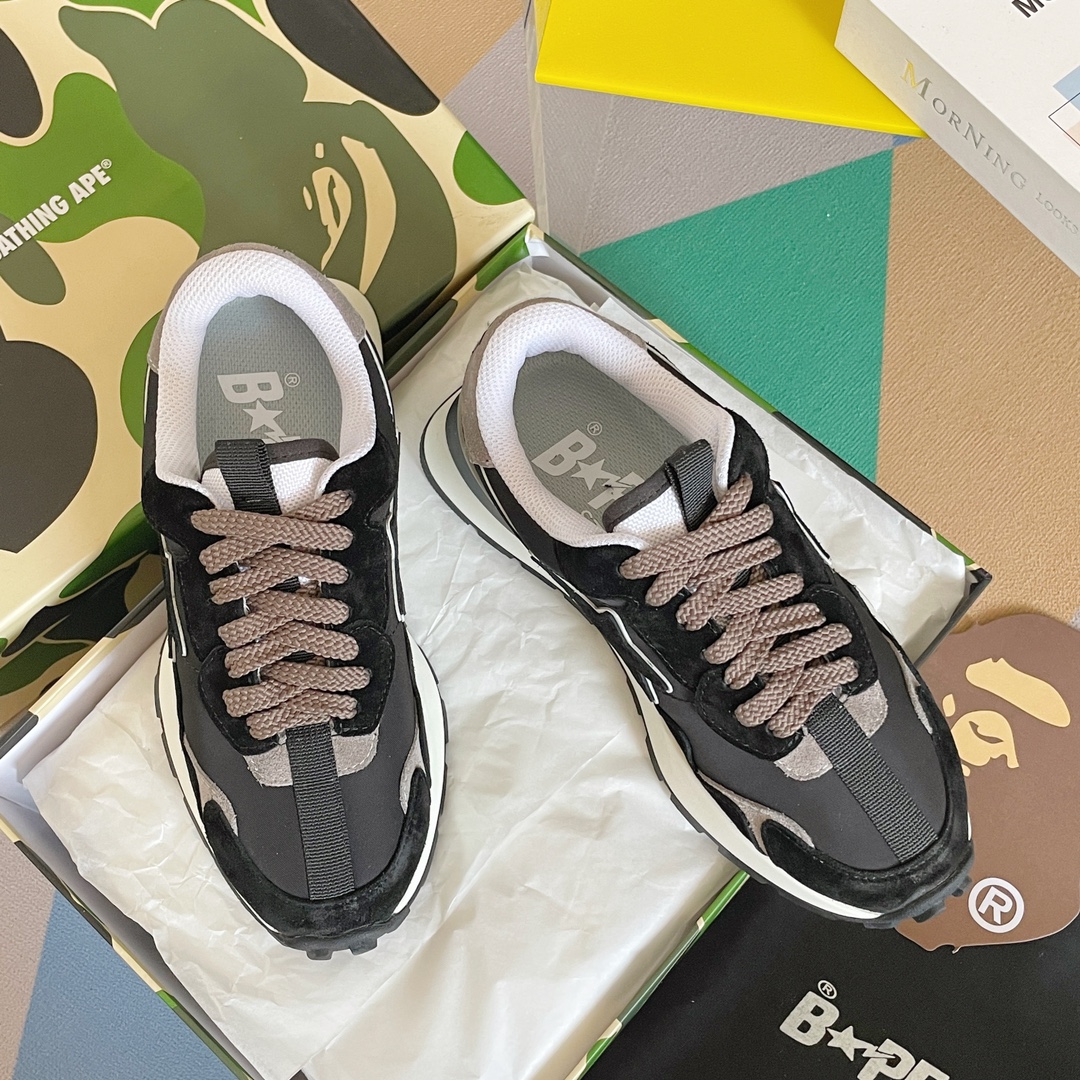 BAPE STA: Retro Sneakers for Couples and Leisure, Top Quality Materials