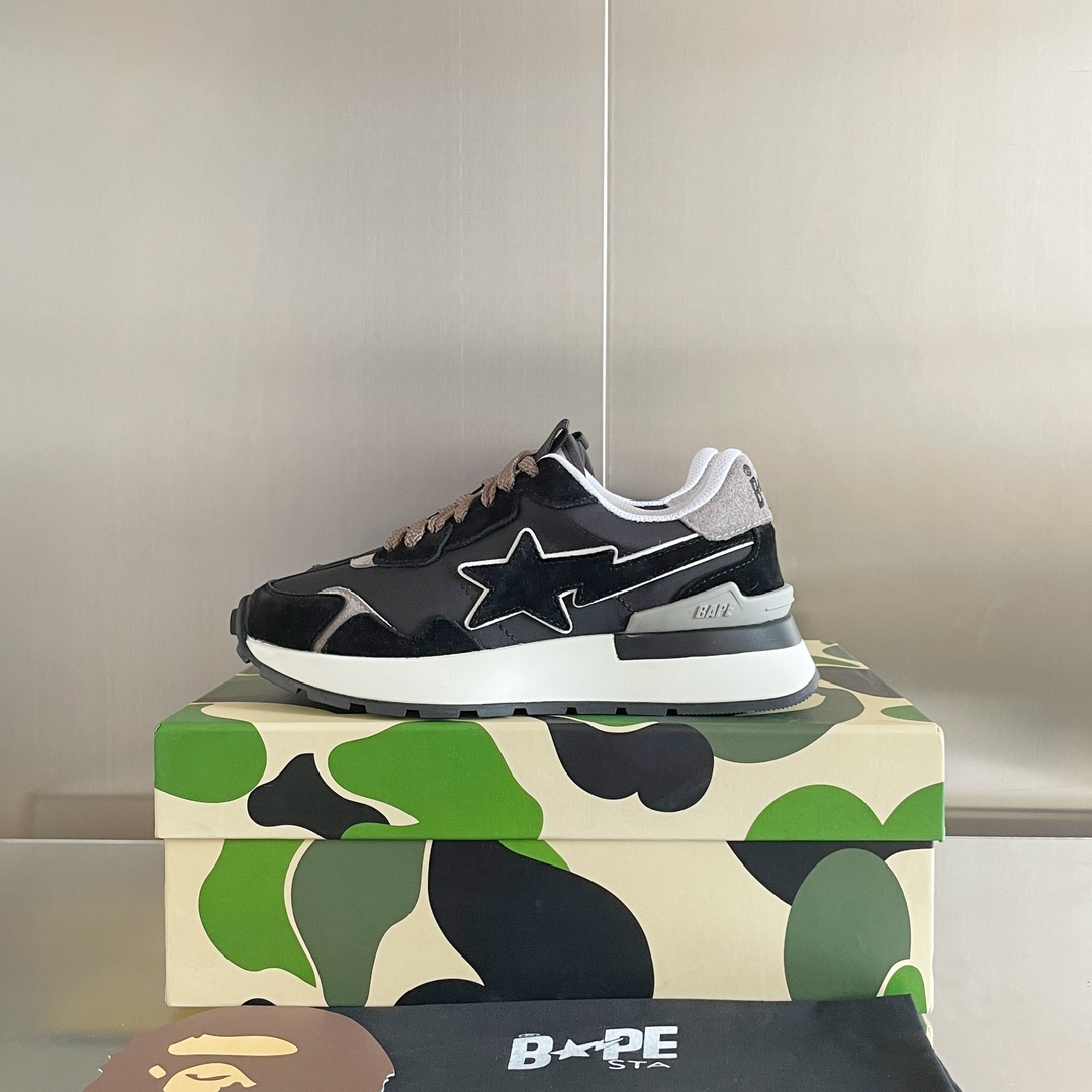 BAPE STA: Retro Sneakers for Couples and Leisure, Top Quality Materials - 图片 5
