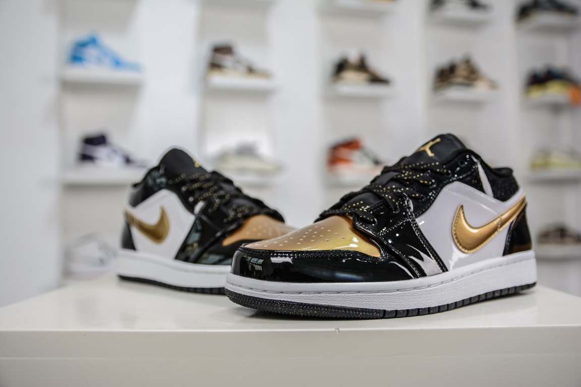 200 原装Air Jordan 1 Retro Low OG 黑金 官方同步新色 DR6970-071