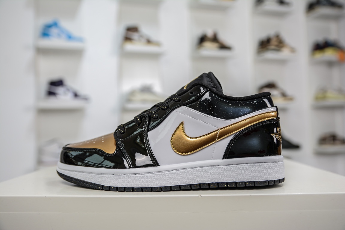 200 原装Air Jordan 1 Retro Low OG 黑金 官方同步新色 DR6970-071