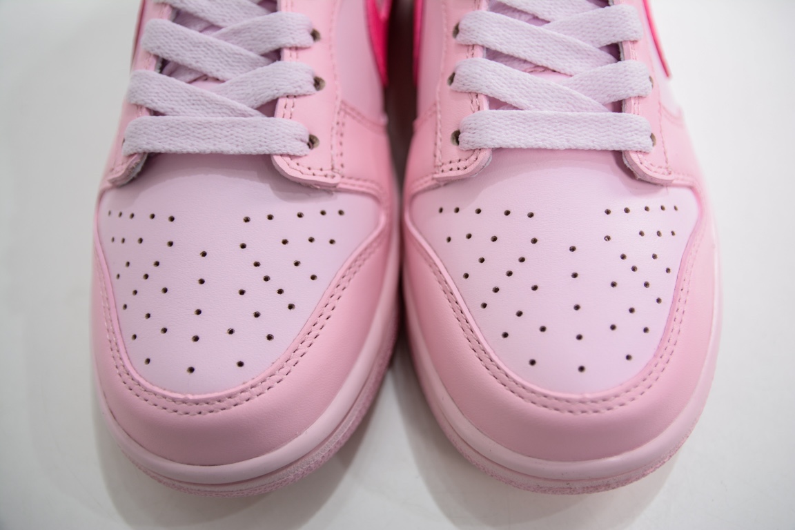 280 原装Nike SB Dunk Low（GS）”Triple Pink”芭比粉 DH9765-600