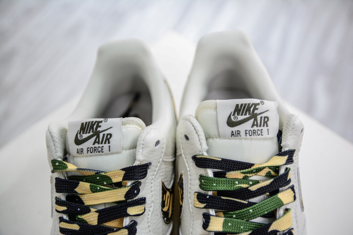 240 潮流教父nigo品牌 Bape×Nike Air Force 1 Low“迷彩配色”空军一号AA1365-118