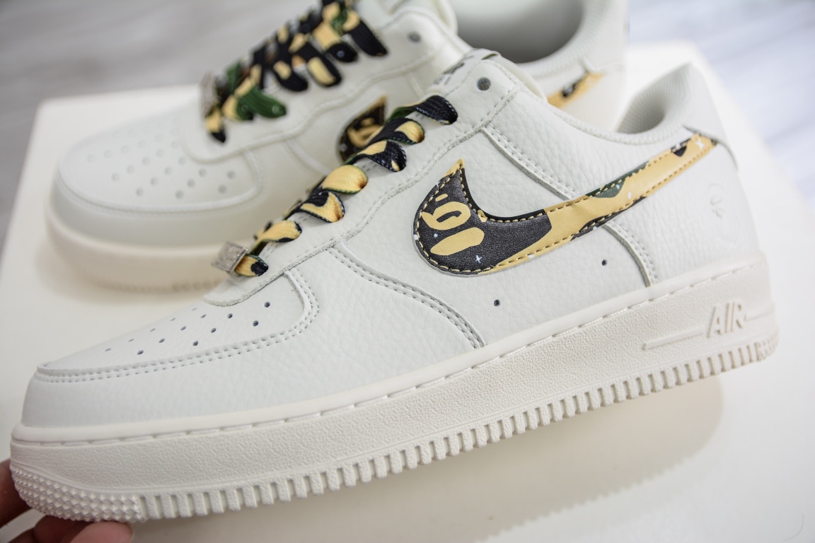 240 潮流教父nigo品牌 Bape×Nike Air Force 1 Low“迷彩配色”空军一号AA1365-118