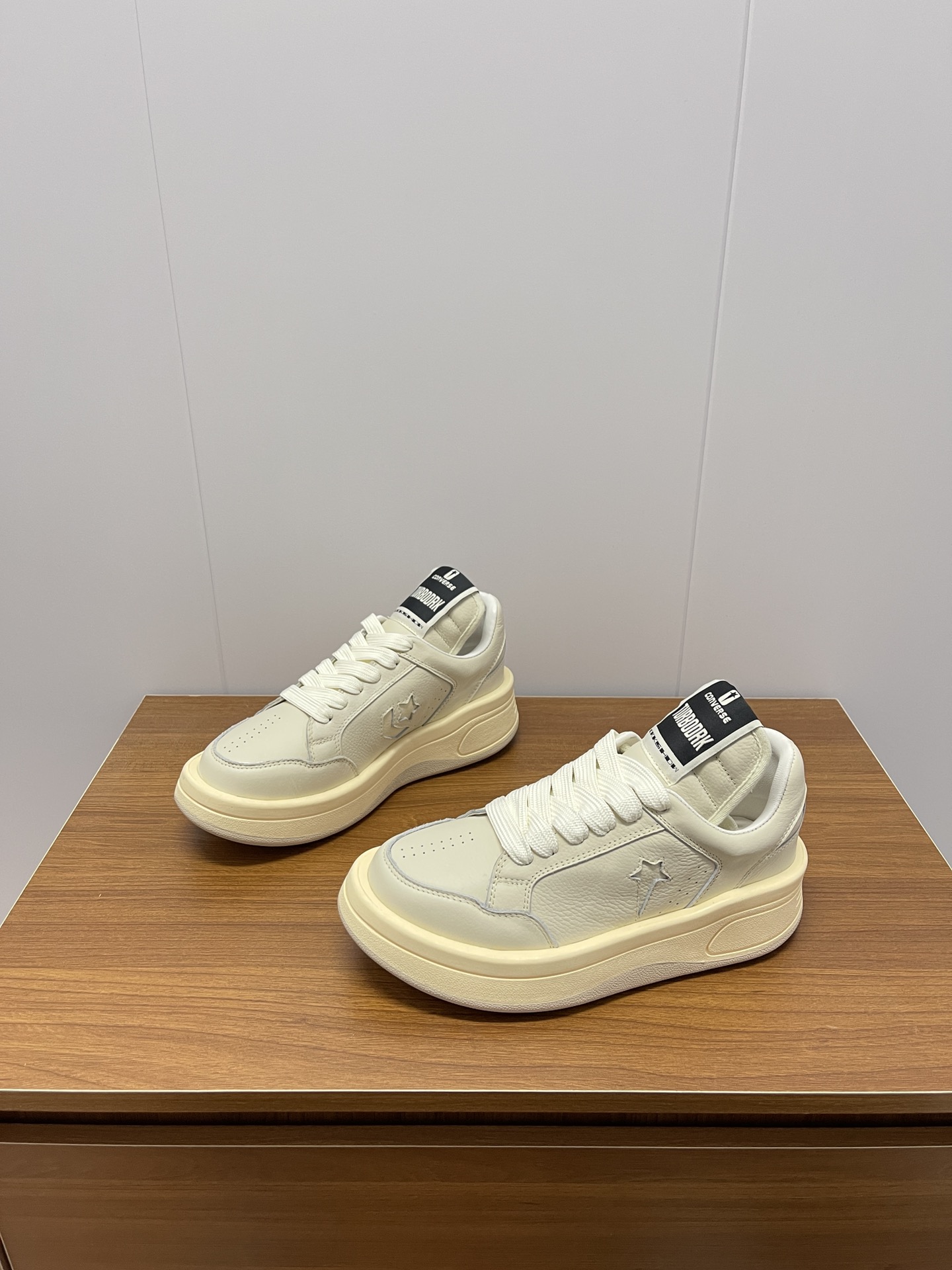 Rick Owens x Converse DRKSHDW New Edition: White Sports Shoes with Unique Design
