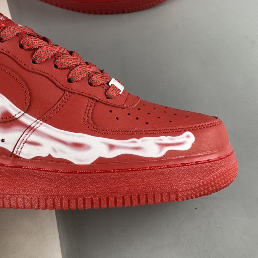 P220 Nike Air Force 1'07 Low 大红色 透视骨头X光 万圣节限定配色 CU8067-600