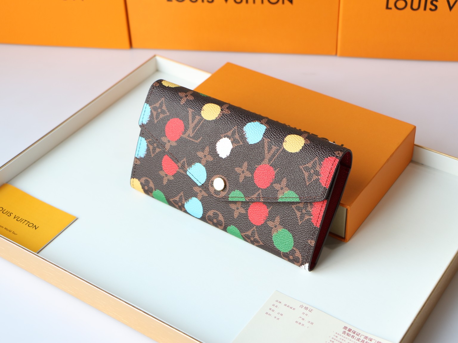 The leather wallet is in use