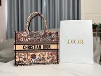 Dior Book Tote Handbags Tote Bags Perfect Quality
 Pink Embroidery