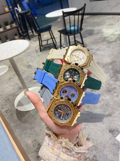 Audemars Piguet Royal Oak Quartz Watch, 42mm Colorful Rubber Strap