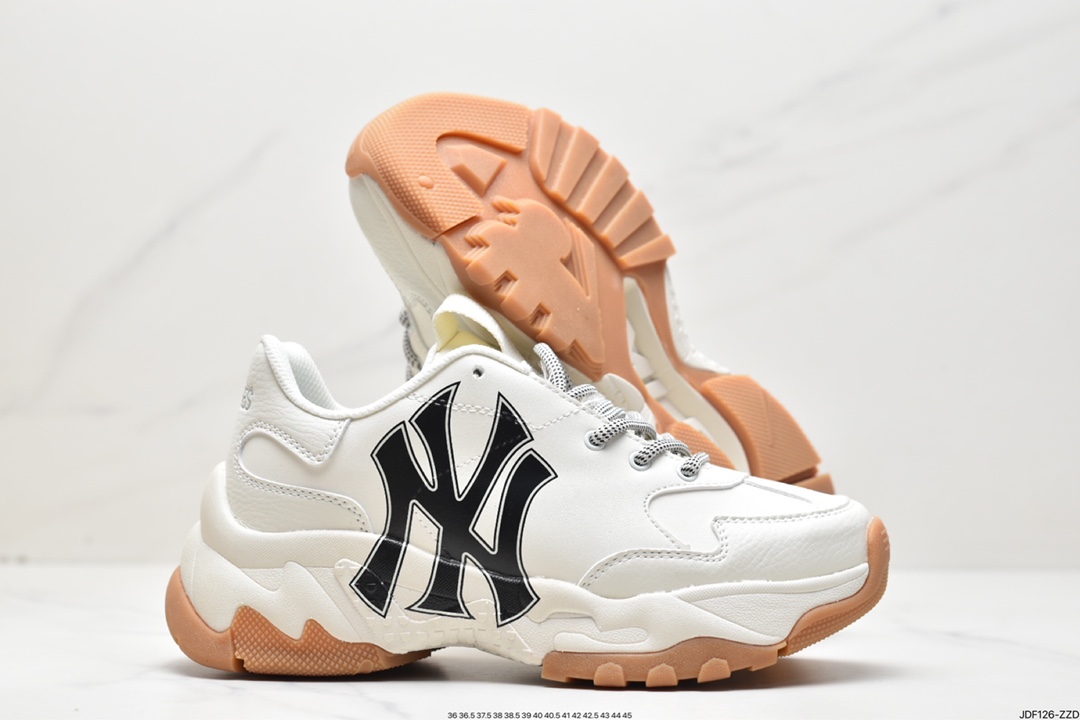 Yankees exclusive x MLB Big Ball Chunky A Running thick-soled jogging shoes