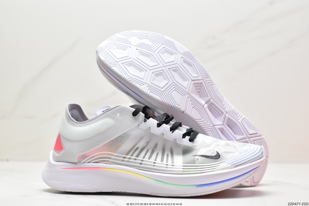 250 Nike Zoom Fly SP SHM 透明纱面马拉松缓震跑鞋 BQ6896-001