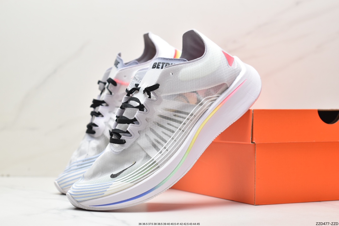 250 Nike Zoom Fly SP SHM 透明纱面马拉松缓震跑鞋 BQ6896-001