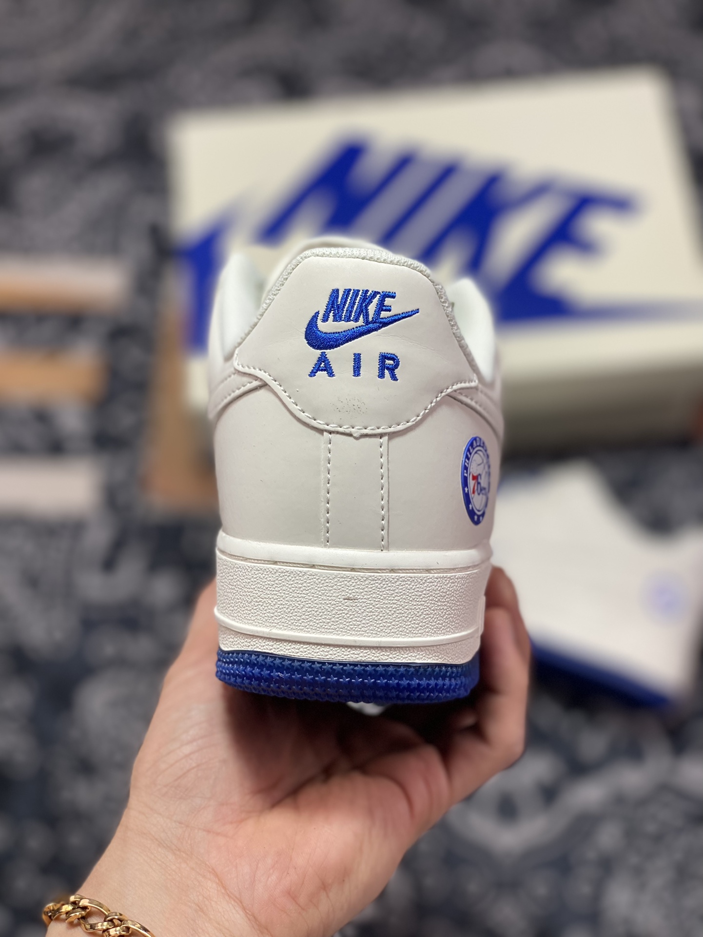 260 Nike Air Force 1’07 Low QS”Sail/Deep Blue/Philadelphia 76ers”空军一号AI5696-103
