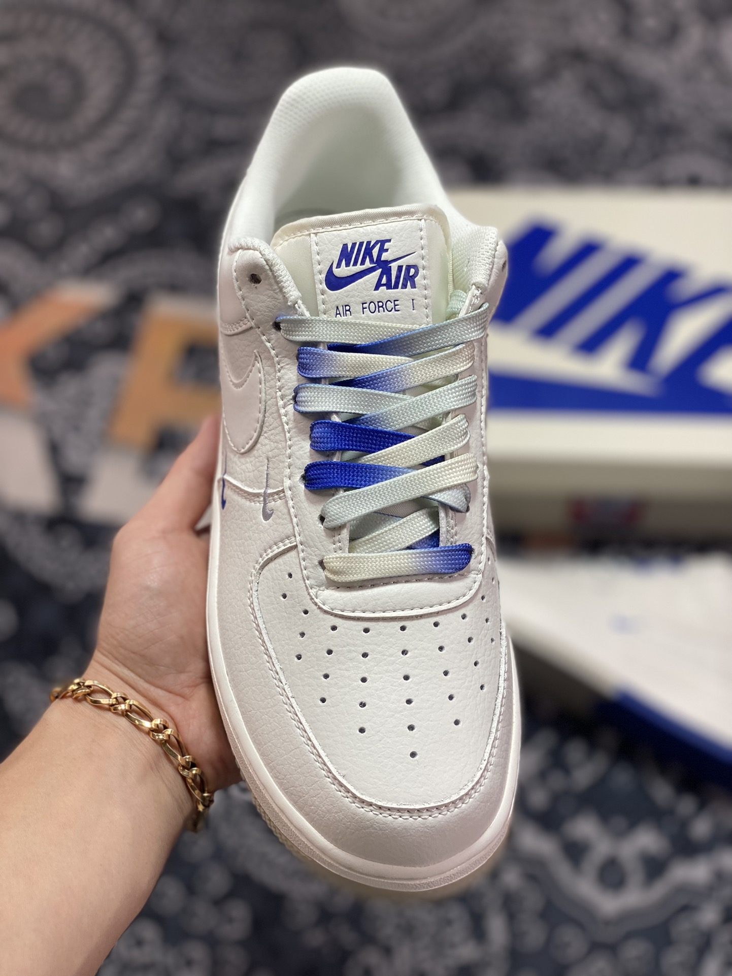 260 Nike Air Force 1’07 Low QS”Sail/Deep Blue/Philadelphia 76ers”空军一号AI5696-103
